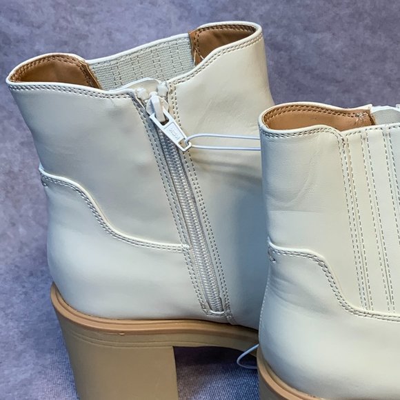 Universal Threads Katrina Boots in Off-White. - Picture 8 of 11